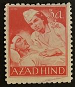 Travelstamps: WWII Germany Azad Hind Stamps  3a + 3a Mint MNH OG