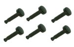 6 x Buttons for Oven Cooker BLACK Clock Timer Knob Replacement Spare Parts