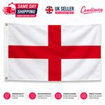 England Flag 8x5FT, 5x3FT, 3x2FT St George Cross Brass Eyelets Double Stitch