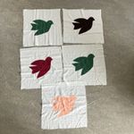 Vintage Patchwork Quarters with Applique Dove Various Colors USA 1970s