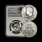 UNITED STATES. 1966, 50 Cents, Silver - NGC MS68 - Kennedy JFK Half Dollar SF