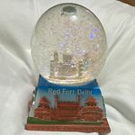 Taj Mahal & Red Fort Agra/Delhi Glitter Multicolour Glass/Resin Snow Globe