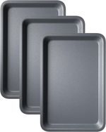 3 Pack Oven Baking Tray Set 31cm Non Stick Roasting Tins Dishwasher Safe