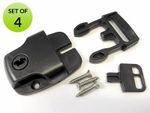 Replacement Spa Cover Lock - Set of 4 with key/screws. Hot Tub Latch/Buckle/Clip