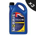 3x Morris Iso 46 Hydraulic Oil Fluid 5L Triad 46 ISO VG46 ISO11158, DIN51524
