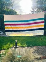 Authentic Vintage Hudson Bay 6 point 100% wool blanket with iconic 'Gold Label'