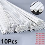 10pcs Ø 3-10mm x 250mm ABS Plastic Round Tubes Pipe for Model Retrofit Craft DIY