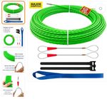 Fish Tape Cable Puller 50m 4.5mm Retractable Draw Wire with 2 Guide Springs