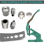 Hole Cutting and Eyelets Fixing Dies with Hand Press Green Machine for Bag Belts