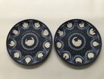 2 Wedgwood Tri-coloured Christmas plates in excellent condition