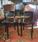 A Pair Of Original Fischel Thonet Bentwood Bistro Crocodile Alligator  Chairs
