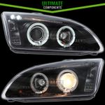 Ford Focus Mk2 Hatchback 2005-2008 Projector Angel Eyes Headlights Black Inner