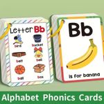 267Pcs Alphabet Phonics Flash Cards ABC English Learning Cards Kids Toddlers
