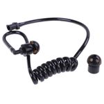 Black replacement coil acoustic air tube earplug for radio earpiece headset CX