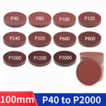 100mm Sanding Discs Hook & Loop 4Inch Orbital Sander Pad 40-2000 Grit Sand Paper