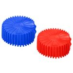 2pcs 80mm Manifold Gauge Protective Boot Cover for Refrigerant Gauges Red Blue