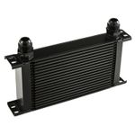 JJC Motorsport Oil Cooler (19 Row, 240mm Matrix, -16 JIC Male) - Alloy, Black