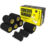 6 or 24 Rolls SPORTTAPE Cohesive Self-Adhesive Bandage, 3 Sizes Compression Wrap