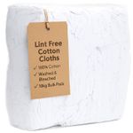 White 100% Cotton Lint Free Industrial Garage Cleaning Rags Wipers Wiping Cloths