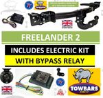 Flange Towbar for Land Rover Freelander 2 2006on Complete kit with Bypass Relay