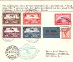 GRAF ZEPPELIN LUXEMBOURG MIXED FRANKING Air Mail Cover 1932 Zürich Hamburg KZ124