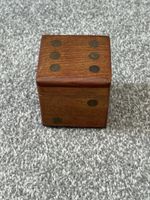 Wooden Dice Box With 4 Dice
