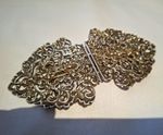 Detailed Antique Victorian Solid Sterling Silver Nurses Dress Buckle