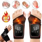 Electric Hand Wrist Massager Brace Pain Relief Vibration & Hot Compress Therapy