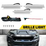 Fit Ford Ranger 2015-2023 T7 T8 Front Bumper Grille Grill White Led Light UK
