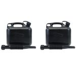 2x Diesel Jerry Can 5L Emergency Fuel Can Funnel Vehicle Breakdown Car Van Lorry