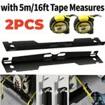 2 Pcs Heavy Duty Wheel Alignment Tool Kit with 3m/10ft Tape Measures - Black UK