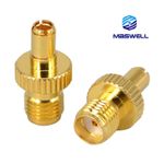 2-Pack Low Loss RF Coax 4G 5G Antenna SMA Female to TS9 Male Adapter Gold