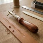 Adjustable Stitching Groover Handheld Stitching Groover with Wooden Handle