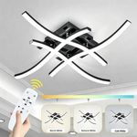 Dimmable LED Ceiling Light with Remote Control Curved Ceiling Lights Fixture LED