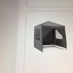 Grey Square VonHaus Pop-Up Gazebo Marquee Canopy Tent with Side Panels.