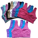 SEAMLESS SPORTS STYLE BRA CROP TOP VEST COMFORT STRETCH BRAS SHAPEWEAR