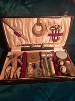 Old antique box of witchcraft pagan wiccan voodoo poppet stuff from Antique fair