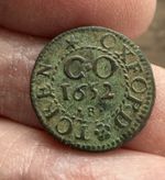 17TH CENTURY TOKEN. OXFORDSHIRE, OXFORD. COPPER TOWN FARTHING. DATED 1652.