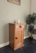 Antique Solid Pine Pot Cupboard Cabinet Bedside Table