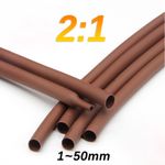 Heat Shrink Tube Various Sizes & Lengths Brown Sleeving Car Wire Wrap Heatshrink