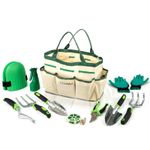 11pc Stainless Steel Heavy Duty Garden Tool Set with Tote Bag - Hand Tool Set