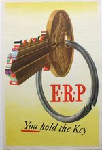 Vintage Political Poster Propaganda Cold War Marshall Plan ERP Art Poster