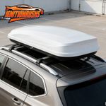 Car Roof Top Box 400 Litre Gloss white Extra Large Top Car 75kg Luggage Camping