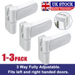 1-3 Pack Heavy Duty UPVC Double Glazing Door Flag Hinge White 3D Adjustable