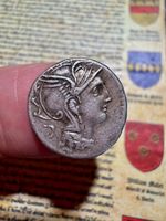 Appius Claudius Pulcher T. Manlius Mancius And Q. Urbinius Denarius 111-110 BC