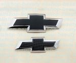 New 2021 - 2025 Suburban Tahoe Front and Front Chrome Black Bow Tie Badge Kit,