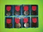 TAC Connecticut Red Ribbons & Medals Lot of 8 with Storage Cases