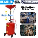 80L Waste Oil Drainer Tank Portable Garage Drain Drainer Extra Large Container