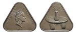 1987-1994 Cook Islands 2 Dollars Triangle Coin Kumete Mortar & Pestle