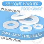 10pcs x Silicone Plain Flat Washer O Rings Sealing Gaskets Ring Food Grade